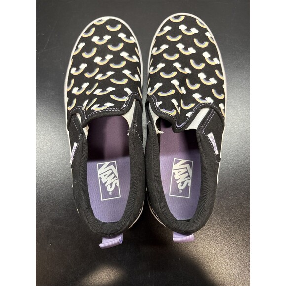 Vans Girls Slip On US Size 3.5 Rainbow Canvas Shoes - Picture 3 of 4